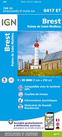 I.G.N Carte au 1-25.000ème - TOP 25 - 417 ET - Brest - Pointe de Saint-Matthieu