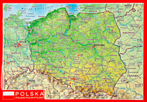 Georelief - Carte Postale en relief - Pologne