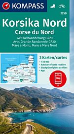 Kompass - Carte de randonnées - n°2250 - Corse du nord