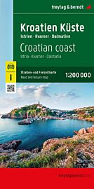 Freytag & Berndt - Carte de la Côte Croate - Istrie - Dalmatie - Dubrovnik (Croatie)
