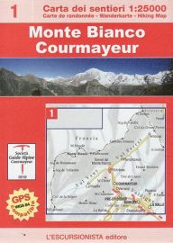 L'Escursionista - Carte de randonnées - N°1 - Monte Bianco (Mont Blanc) - Courmayeur