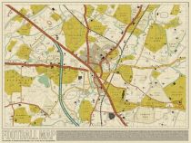 Dorothy - Carte Murale - Football map (Carte imaginée autour du Football britannique) 