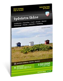 Editions Calazo - Carte de randonnées - Région de Scanie (Suède) - Sydvästra Skåne