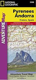 Editions National Geographic - Carte des Pyrénées - Andorre