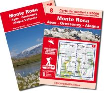 L'Escursionista - Carte de randonnées - N°8 - Monte Rosa - Ayas - Gressoney - Alagna