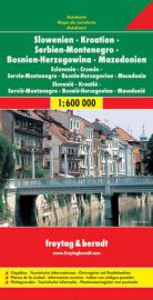 Freytag & Berndt - Carte de Slovénie - Croatie - Serbie - Bosnie-Herzégovine - Monténegro - Macédoine
