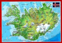 Georelief - Carte Postale en relief - L'Islande