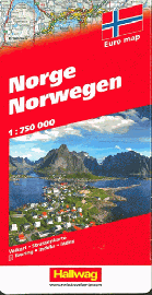 Hallwag - Carte de Norvège 