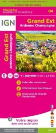 IGN - Carte régionale n°R04 - Grand-Est - Ardennes - Champagne