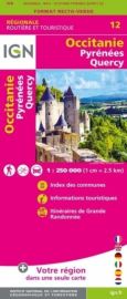 IGN - Carte régionale n°R12 - Occitanie - Pyrénées - Quercy 