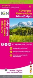 IGN - Carte régionale n°R15 - Auvergne-Rhône-Alpes - Massif Alpin 