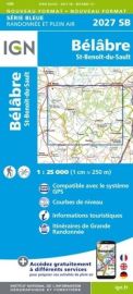 I.G.N. Carte au 1-25.000ème - Série bleue - 2027SB - Bélâbre - Saint-Benoît-du-Sault
