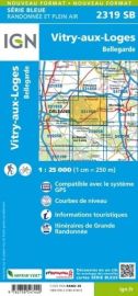 I.G.N. Carte au 1-25.000ème - Série bleue - 2319SB - Vitry-Aux-Loges - Bellegarde