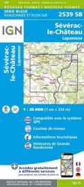 I.G.N. Carte au 1-25.000ème - Série bleue - 2539SB - Sévérac-le-Château - Lapanouse