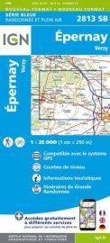 I.G.N. Carte au 1-25.000ème - Série bleue - 2813SB - Epernay - Verzy