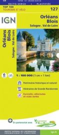 I.G.N - Carte au 1/100.000ème - TOP 100 - n°127 - Orleans - Blois - Sologne - Val de Loire