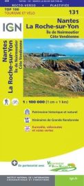 I.G.N - Carte au 1/100.000ème - TOP 100 - n°131 - Nantes- La Roche-Sur-Yon - île de Noirmoutier - Côte Vendéenne