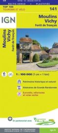 I.G.N - Carte au 1/100.000ème - TOP 100 - n°141 - Moulins - Vichy - Forêt de Tronçais