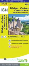 I.G.N - Carte au 1/100.000ème - TOP 100 - n°169 - Béziers - Castres - Carcassonne (PNR du Haut-Languedoc)