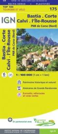 I.G.N - Carte au 1/100.000ème - TOP 100 - n°175 - Bastia - Corte - Calvi - L'île-Rousse - PNR de Corse (nord)