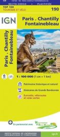 I.G.N - Carte au 1/100.000ème - TOP 100 - n°190 - Paris - Chantilly - Fontainebleau