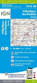 I.G.N. Carte au 1-25.000ème - Série bleue - 1314SB - Villedieu-Les-Poêles- Gavray