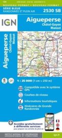I.G.N. Carte au 1-25.000ème - Série bleue - 2530 SB - Aigueperse - Châtel-guyon - Manzat