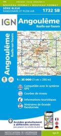 I.G.N. Carte au 1-25.000ème - Série bleue - 1732SB - Angoulême - Ruelle-Sur-Touvre