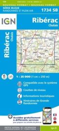 I.G.N. Carte au 1-25.000ème - Série bleue - 1734SB - Ribérac - Chalais