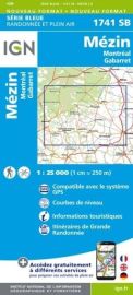I.G.N. Carte au 1-25.000ème - Série bleue - 1741SB - Mézin- Montréal - Gabarret