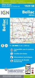 I.G.N - Carte au 1-25.000ème - Série bleue - 1929SB - Bellac - Adriers