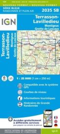 I.G.N - Carte au 1-25.000ème - Série bleue - 2035SB - Terrasson-Lavilledieu - Montignac - Grotte de Lascaux