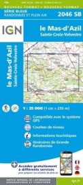 I.G.N - Carte au 1-25.000ème - Série bleue - 2046SB - le Mas-D'azil - Sainte-Croix-Volvestre