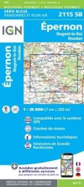I.G.N - Carte au 1-25.000ème - Série bleue - 2115SB - Epernon - Nogent-Le-Roi - Houdan