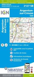 I.G.N. Carte au 1-25.000ème - Série bleue - 2127SB Argenton- -Sur-Creuse - Cluis