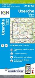 I.G.N - Carte au 1-25.000ème - Série bleue - 2133SB - Uzerche - Treignac - Seilhac