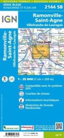 I.G.N - Carte au 1-25.000ème - Série bleue - 2144SB - Ramonville-Saint-Agne - Villefranche-De-Lauragais