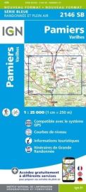 I.G.N - Carte au 1-25.000ème - Série bleue - 2146SB - Pamiers - Varilhes
