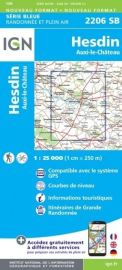 I.G.N - Carte au 1-25.000ème - Série bleue - 2206SB - Hesdin - Auxi-Le-Château