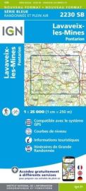 I.G.N - Carte au 1-25.000ème - Série bleue - 2230SB - Lavaveix-Les-Mines - Pontarion
