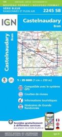 I.G.N - Carte au 1-25.000ème - Série bleue - 2245SB - Castelnaudary - Bram