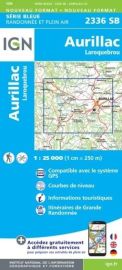 I.G.N - Carte au 1-25.000ème - Série bleue - 2336SB - Aurillac - Laroquebrou