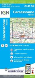 I.G.N - Carte au 1-25.000ème - Série bleue - 2345SB - Carcassonne - Alzonne
