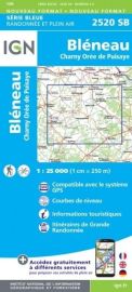 I.G.N - Carte au 1-25.000ème - Série bleue - 2520SB - Bléneau - Charny - Orée de Puisaye