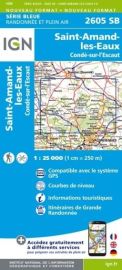 I.G.N - Carte au 1-25.000ème - Série bleue - 2605SB - Saint-Amand-Les-Eaux - Condé-Sur-L'Escaut