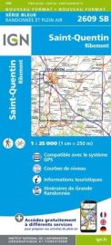 I.G.N - Carte au 1-25.000ème - Série bleue - 2609SB - Saint-Quentin - Ribemont
