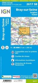 I.G.N  Carte au 1-25.000ème - Série bleue - 2617SB - Bray-Sur-Seine - Sergines - Traînel