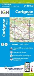 I.G.N - Carte au 1-25.000ème - Série bleue - 3110SB - Carignan - Mouzon