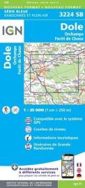I.G.N - Carte au 1-25.000ème - Série bleue - 3224SB - Dole - Orchamps - Forêt de Chaux