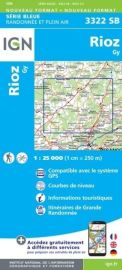 I.G.N - Carte au 1-25.000ème - Série bleue - 3322SB - Rioz - Gy
